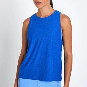 Beyond Yoga Featherweight Rebalance Tank Court Blue Heather Size XL